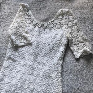 White lace/crochet dress
